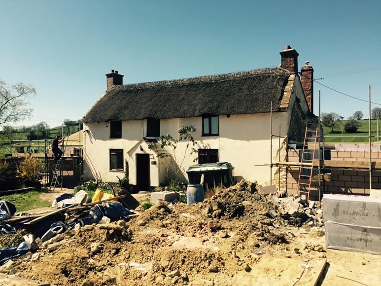 Cottage renovation in progress