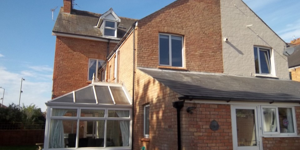 Extension and conservatory on a semi-detached house