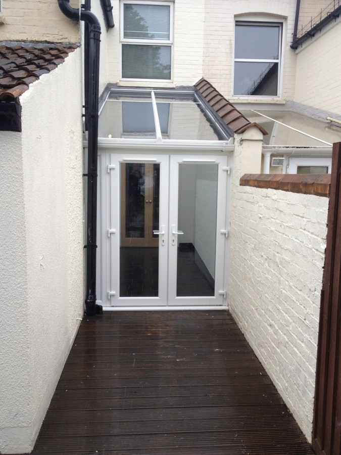 Side-return extension with French doors