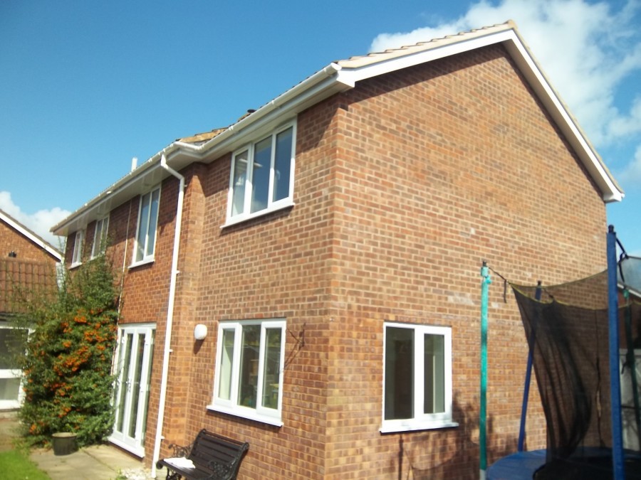 Brick two-storey side extension