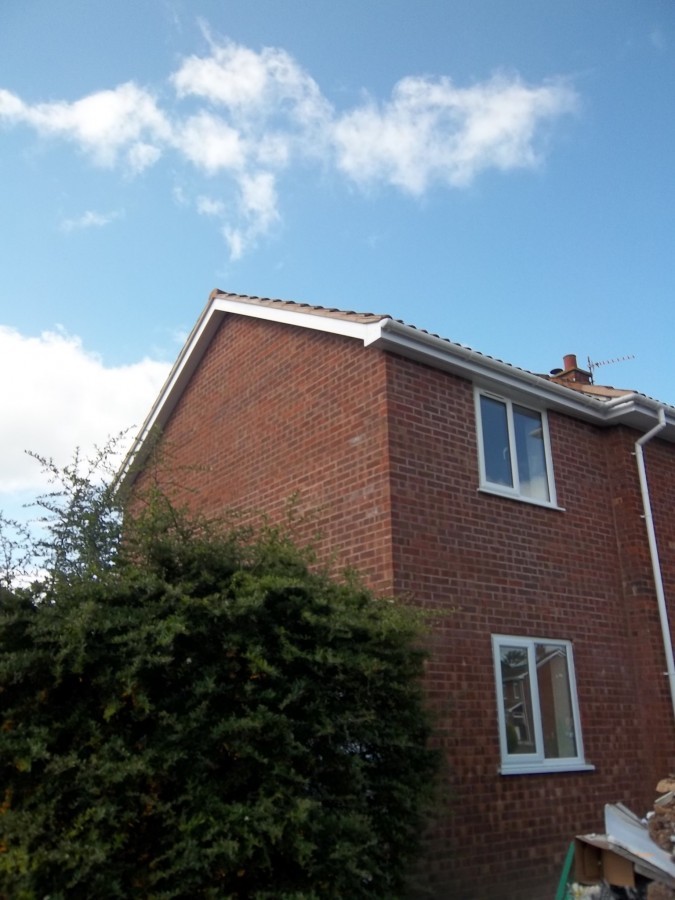 Gable end of a brick extension